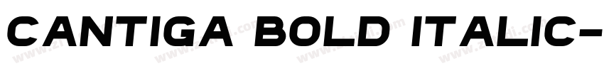Cantiga Bold Italic字体转换